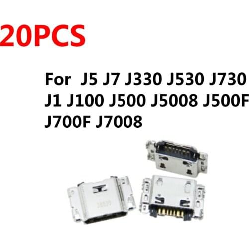 20pcs Micro USB 7pin mini Connector Mobile Charging port For Samsung J5 J7 J330 J530 J730 J1 J100 J500 J5008 J500F J700F J7008