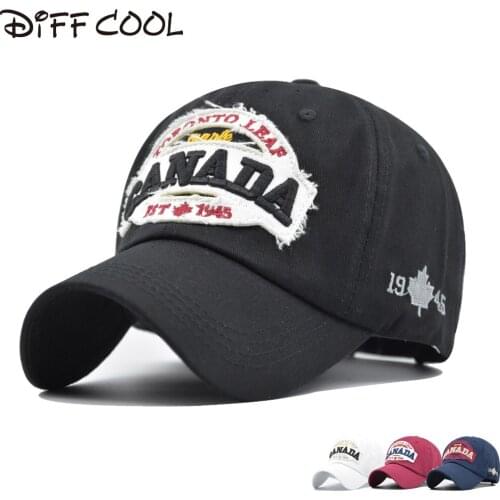 [DIFF COOL]Cotton Gorras Canada Baseball Cap Flag Of Canada Hat Snapback Adjustable Mens Baseball Caps Brand Snapback Hat