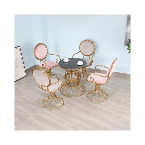 New era dining table and chair set Nordic simple modern home dining table and chair leisure entertainment poker table and chair