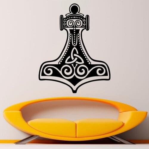 Viking Hammer Wall sticker waterproof Vinyl Decal Interior living room Removable Home Interior Art Decor G566
