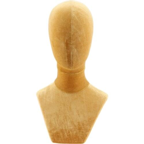 Freestanding Velvet Model Mannequin Head Stand For Wigs Hat Jewelry Display for Home Decor Salon Retail Shop
