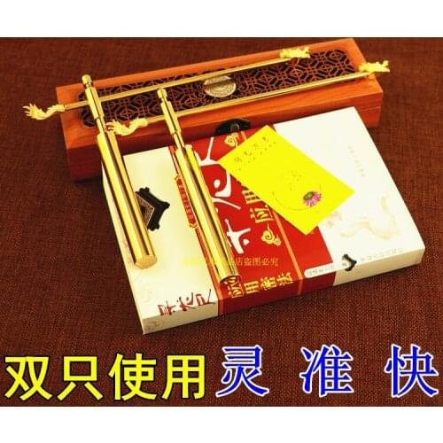 A PAIR -Geomantic master tool-Southeast Asia HOME OFFICE efficacious Eight Diagrams FENG SHUI Compass divine dragon dowsing rod