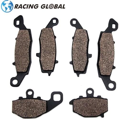 ALCON-6pcs Motorcycle Front & Rear Brake Pads For KAWASAKI KLE 650 KLE650 Versys 07-13 ER6F ER-6F 06-13 ER6N ER-6N 06-13