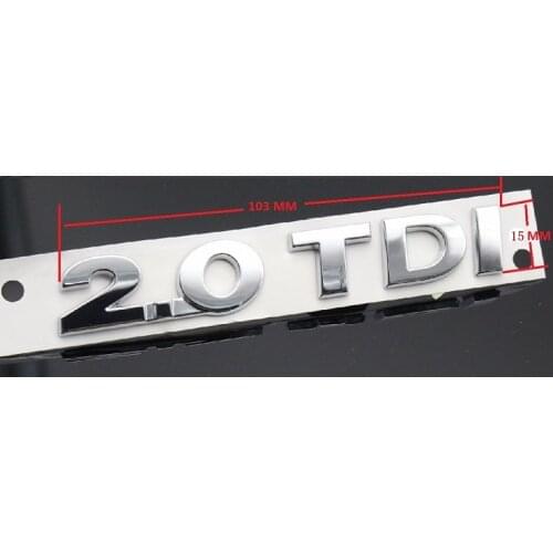 Plastic Car Rear Back Logo NEW Style 2.0TDI Badge Emblem Sticker Nameplate