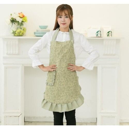 Thickened anti-fouling apron Fashion coffee shop overalls tea shop apron home kitchen gowns apron