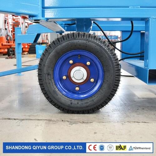 Qiyun CE&ISO 10m 500kg Hydraulic Electric Mobile Scissor Lift Platform with ODM/OEM