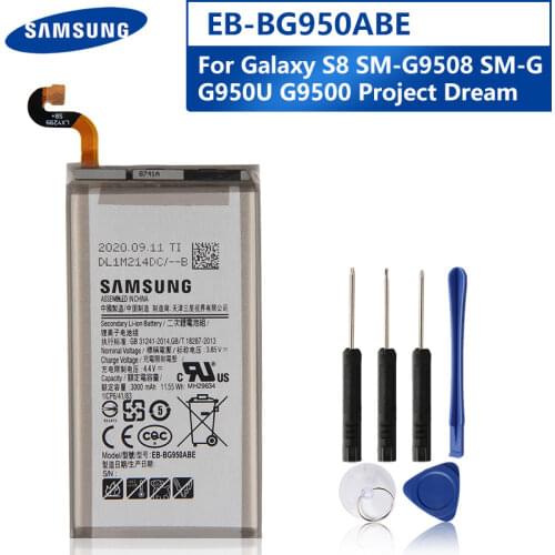 Samsung Original Replacement Phone Battery EB-BG950ABE For Samsung GALAXY S8 SM-G9508 G9508 G9500 G950U EB-BG950ABA 3000mAh