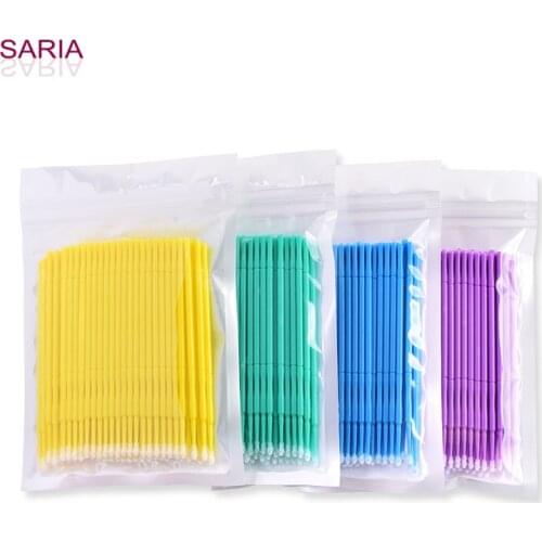 100Pcs/bag Disposable MicroBrush Eyelashes Extension Individual Lash Removing Swab Micro Brush For Eyelash Extension Tools