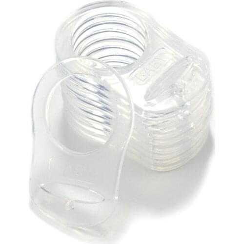 Sutoyuen 200 pcs Clear Food Grade BPA Free Silicone Mam Pacifier Ring NUK Dummy Attache Sucette Baby Pacifier Adapter Ring