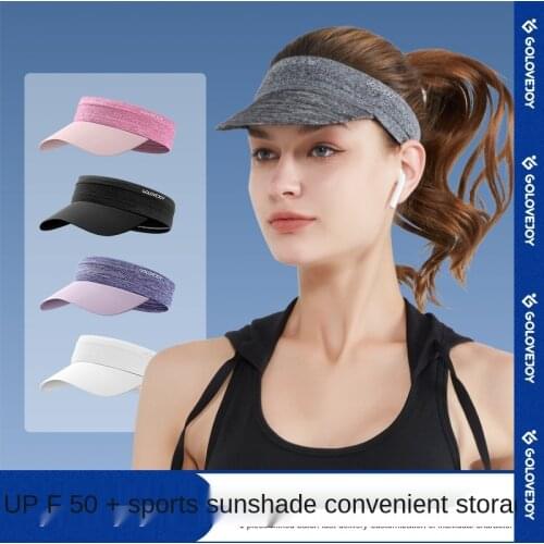 Sun Visor Empty Cap Summer Visor Outdoor Sports Foldable Fitness Sunscreen Cap Without Top Sweat Absorption Sun Hat Yoga Fitness