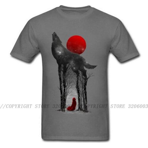 Special Design Men T Shirt Little Red Riding Hood Simple Style Tops Shirt 100% Cotton Group T-Shirt O-Neck Wholesale Camiseta