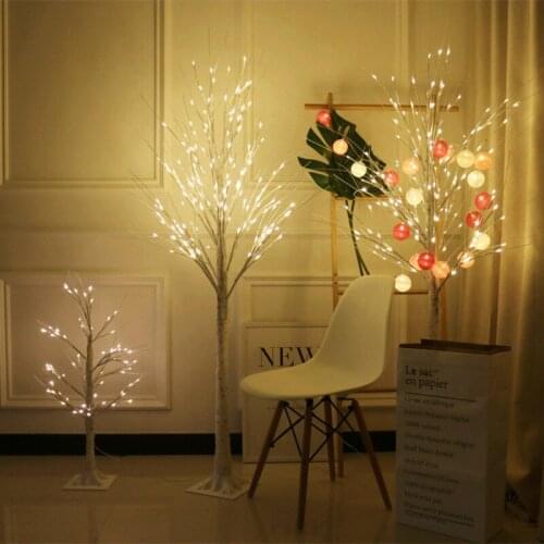 LED Eucalyptus Tree Light White Birch Tree Lamp Golden Fruit Tree Lights Glowing Branch Nightlight For Home desk Decoration