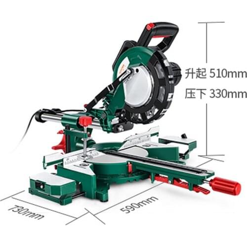 8 inch barda saw aluminum machine 8 inch tie rod cutting machine miter saw multi-function miter 45 degree woodworking tool