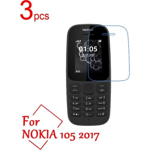 3pcs Ultra Clear/Matte/Nano anti-Explosion Soft LCD Screen Protector Film Cover For Nokia 105 2017 1.1inch Protective Film