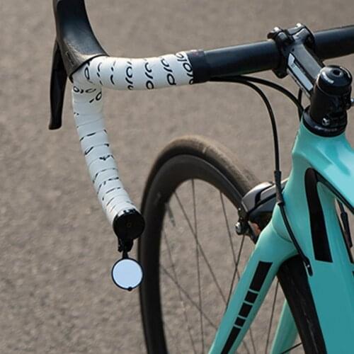 Bike Handlebar Mirror Clear Mirror Easy to Install Black Bike Safe Rearview Mirror Exercise Bicycle Adjustable Reflector