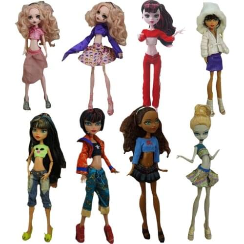 1/6 BJD Doll Accessories Monstering High Clothes Set Top Pants Trousers For Bratz Soft Clothing Fashion Outfit Girl DIY Toy Gift