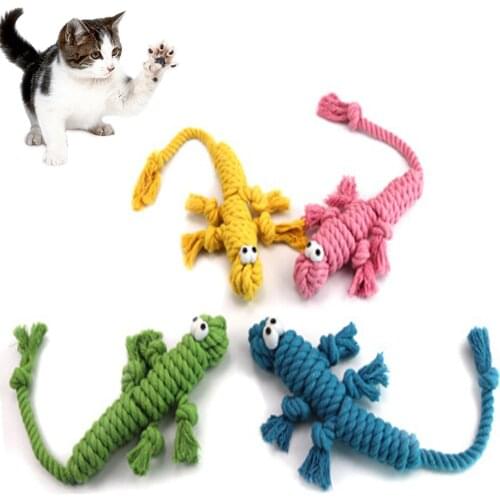 1 Pc Pet Dogs Cats Knot Crocodile Toy For Molar Cleaning Teeth Soft Durable Cotton Rope String Toy For Clean Oral Odor Pet Toy