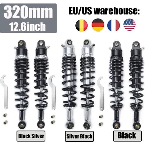 2pcs 320mm Universals Motorcycle Dirt Street Motor Bike ATV Quad Rear Shock Absorber Rear Suspension Bumper D30