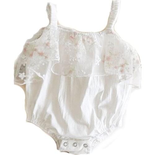 2020 New Summer 0-2 years old Baby Cute Lace Suspenders baby Casual Cotton Romper Childrens Sleeveless jumpsuit Baby Clothing