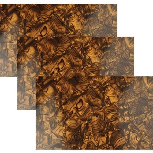 3pcs A4 Size 0.71mm Tiger Celluloid Sheet Film 210x297mm for Pickguard Customize Inlays Guitar Pick Luthier