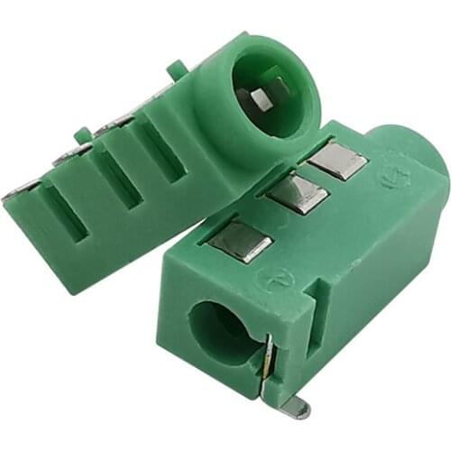 50PCS PJ-320D green color 3.5 headphone audio jack 4 pin MP3 Accessories PJ320D SMD earphone socket 3.5 audio socket female