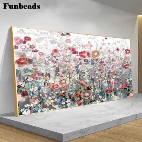 5D Square Round Diamond Embroidery Abstract Modern Flowers Art Mosaic Cross Stitch Diamond Painting Decorative Mural Gift FF5561