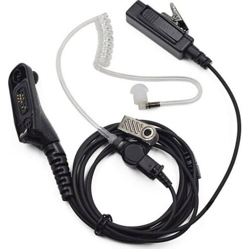 Air Covert Acoustic Tube Earpiece PTT Microphone Headset Walkie Talkie Earphone For Motorola XPR XiR DP APX Series XPR6300
