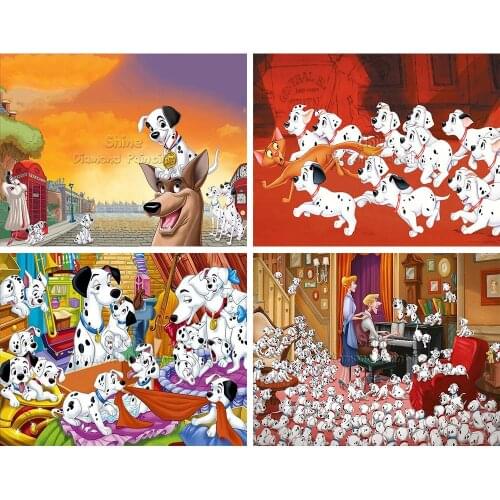 Diamond Painting Full Square Round Disney 101 Dog Dalmatian Animal 5D DIY Art Gift Embroidery Cross Stitch Mosaic Home Decor