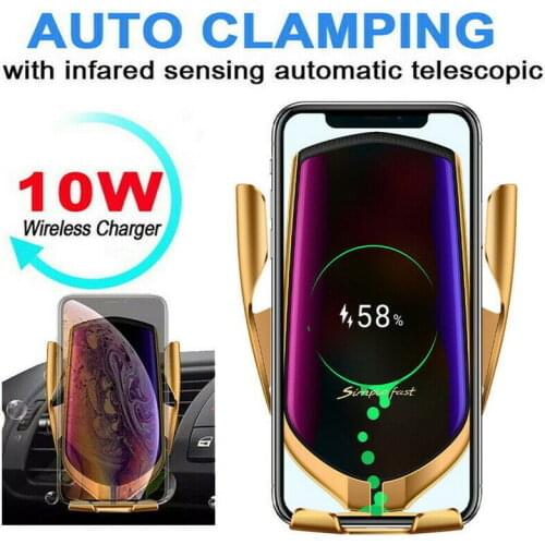 Automatic Clamping Wireless Car Charger Mount Infrared Sensor QI Induction Charging Holder For iPhone X XS Max Samsung xiaomi 9