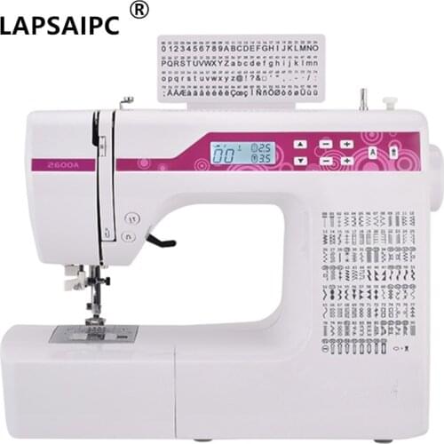 Lapsaipc 2600A Household Multi-Function Sewing Machine,With Different 200 Stitches,Can Embroidery Letters,LCD Screen