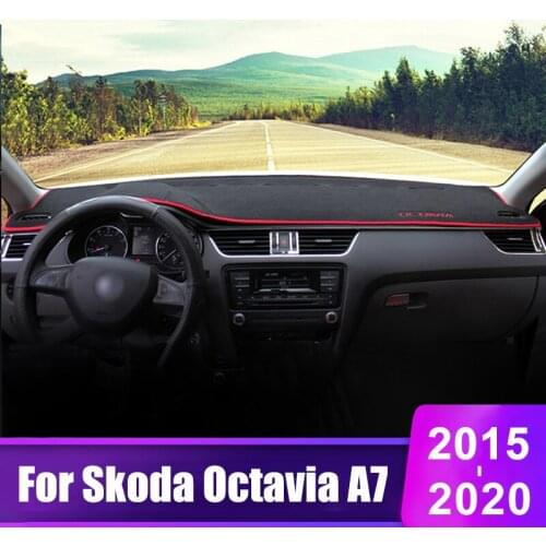 For Skoda Octavia 3 A7 MK3 5E 2015-2017 2018 2019 2020 Car Dashboard Cover Pad Instrument platform Desk Mat Carpets Accessories