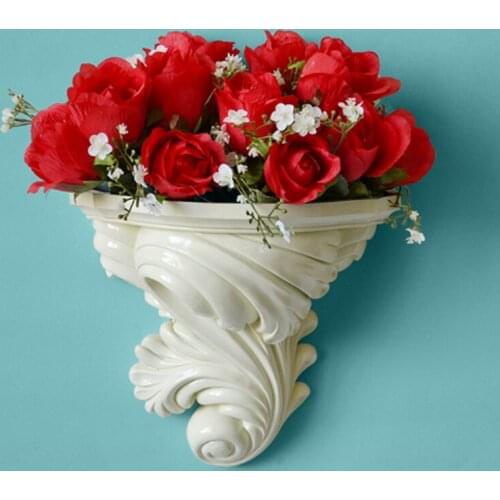 EUROPE HOME WALL HANGING VASE CRAFTS DECORATION CREATIVE LIVINGROOM WALL ARTIFICIAL FLOWER VASE 3D STEREO SIMULATION POT HOLDER