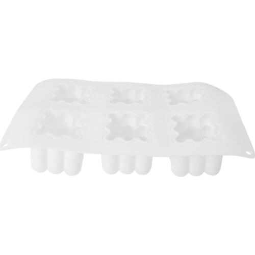 6 Cavity 3D Cube Candle Mold Silicone Molds for DIY Handmade Craft Soy Wax Scented Candles Making Aromatherapy Plaster Mould