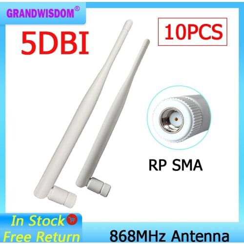 868MHz Antenna lora 915MHz 10P 5dbi RP-SMA Connector GSM 915 868 MHz antena outdoor signal repeater antenne waterproof Lorawan