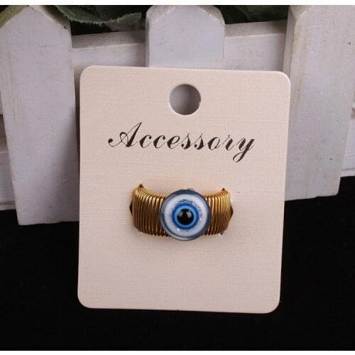 100pcs Kraft Fashion Jewelry Cream Card Ring Cards 6x5cm Paper Craft Card Hang Tag Jewelry Displays