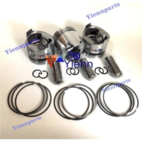 For Kubota D1105 Piston Kit With Ring Set Oversized +0.50 Fit Bobcat E25 E26 Excavator InDirect injection Engine Spare Parts