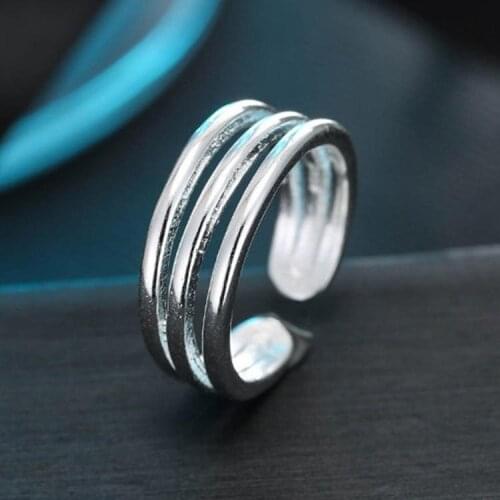 Summer Vintage Lines Rings For Women Boho Geometric Female Finger Rings Party Bohemian Jewelry Korean Gift