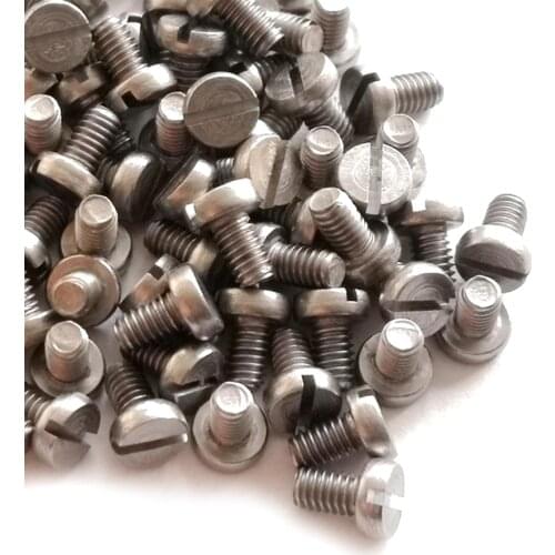 M1 m1.2 m1.4 m1.6 m2 m2.5 m3Titanium Slot Screws ,gr2 Miniature Slotted Cheese Head Screw ,E023