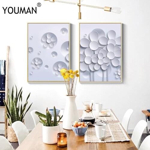 Nordic Frameless Poster Wallpaper Geometric Abstrac Modern 3D Canvas Painting Art Poster Print Art Wall Picture Childrens Room