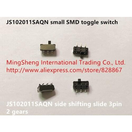 Original new 100% JS102011SAQN small patch toggle switch 3pin 2 gears side shifting slide