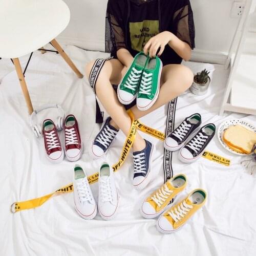 Canvas Shoes Women Running Shoes Popular Trend Outdoor sneaker Women Breathable Light Lace-up sports shoes Non-slip Canvas Shoes