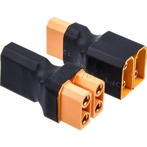 NEW XT90 2 Male to 1 Female / 1-Male to 2-Female Connector Parallel Adapter for Car Plane Heli Lipo Battery