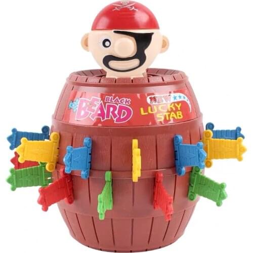 24Pcs Plastic Swords Pop Up Pirate Barrel Toy Practical Jokes Lucky Stab Pop-up Table Game Kids Tricky Toys Sword Cask Creative