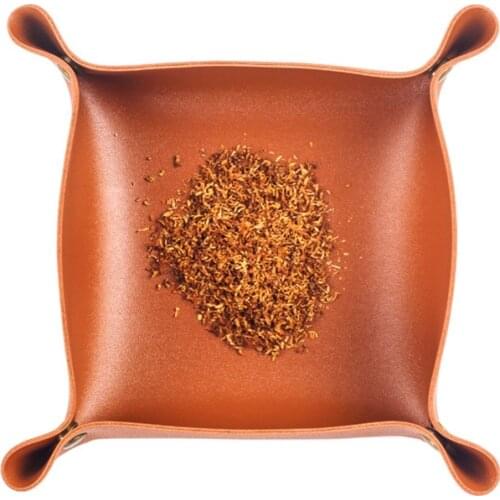 Tobacco Rolling Tray Herb Cigarette Storage Tray Ashtray Leather Plate For Smoke Tray