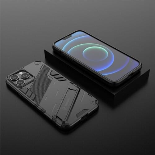 With Kickstand For iPhone 13 Pro Max Mini Case Shockproof Phone Cases Luxury Heavy Duty Protection Silicon Cover Coque Funda