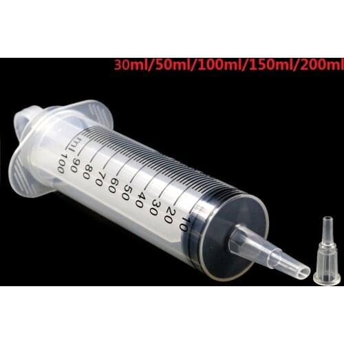 Reusable Syringe Hydroponics Nutrient Syringe Sterile Health Measuring Tool Cat Feeding Acc 30ml/50ml/100ml/200ml