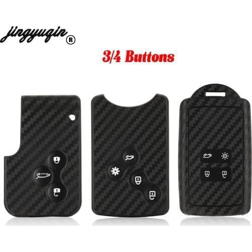 Silicone 10pcs For Renault Espace Clio Megane Megane Laguna Scenic Fluence Kadjar 3/4 Button Silicone Remote Car Key Case Cover
