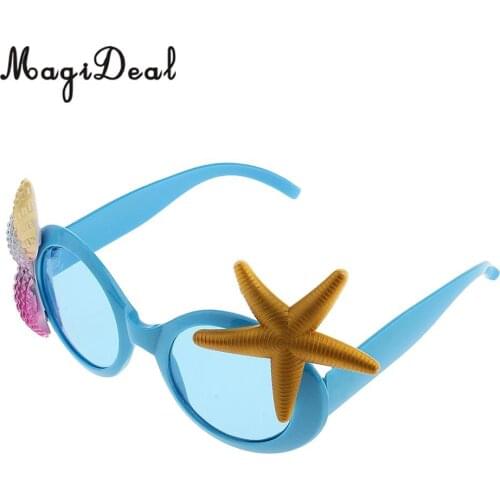 Tropical See Starfish Shell Sunglasses Fancy Dress Party Glasses Accessories
