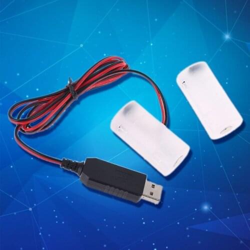 AM2 LR14 Dummy C Battery Eliminator with UK Plug USB Adapter 2m Cable Replace 1 to 4pcs 1.5V 3V 4.5V 6V C Size Battery