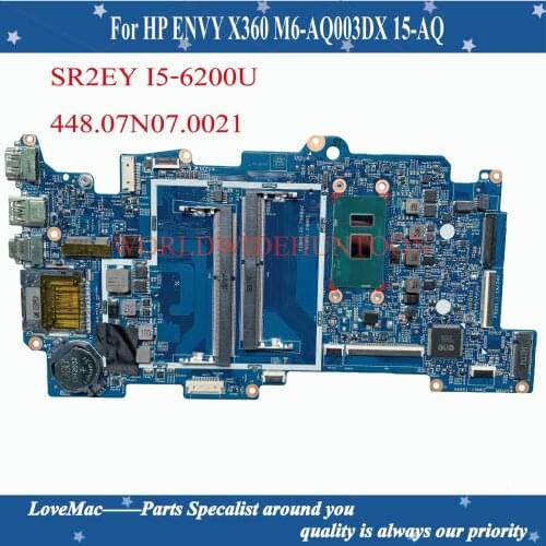 Worldwidehuntoon 15257-2 448.07N07.0021 For HP ENVY X360 M6-AQ003DX 15-AQ MOTHERBOARD SR2EY I5-6200U